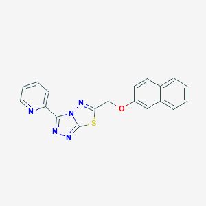 molecular formula C19H13N5OS B261957 6-[(2-Naphthyloxy)methyl]-3-(2-pyridinyl)[1,2,4]triazolo[3,4-b][1,3,4]thiadiazole 