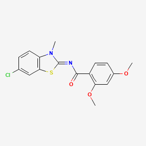 (Z)-N-(6-chloro-3-methylbenzo[d]thiazol-2(3H)-ylidene)-2,4-dimethoxybenzamide