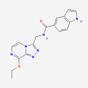 molecular formula C17H16N6O2 B2619573 N-((8-ethoxy-[1,2,4]triazolo[4,3-a]pyrazin-3-yl)methyl)-1H-indole-5-carboxamide CAS No. 2034275-23-3