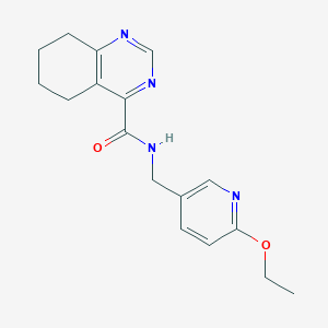 molecular formula C17H20N4O2 B2619575 N-[(6-Ethoxypyridin-3-yl)methyl]-5,6,7,8-tetrahydroquinazoline-4-carboxamide CAS No. 2415571-59-2