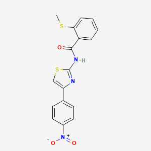 2-(methylthio)-N-(4-(4-nitrophenyl)thiazol-2-yl)benzamide