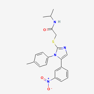 N-isopropyl-2-((5-(3-nitrophenyl)-1-(p-tolyl)-1H-imidazol-2-yl)thio)acetamide