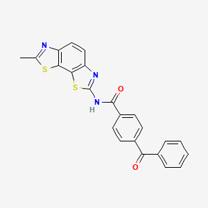 4-benzoyl-N-(7-methyl-[1,3]thiazolo[4,5-g][1,3]benzothiazol-2-yl)benzamide