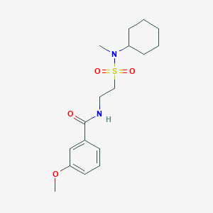 molecular formula C17H26N2O4S B2619602 N-[2-[cyclohexyl(methyl)sulfamoyl]ethyl]-3-methoxybenzamide CAS No. 899956-11-7