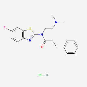 N-(2-(dimethylamino)ethyl)-N-(6-fluorobenzo[d]thiazol-2-yl)-3-phenylpropanamide hydrochloride