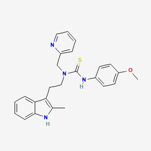 3-(4-methoxyphenyl)-1-(2-(2-methyl-1H-indol-3-yl)ethyl)-1-(pyridin-2-ylmethyl)thiourea