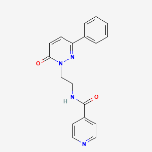 molecular formula C18H16N4O2 B2619625 N-(2-(6-oxo-3-phenylpyridazin-1(6H)-yl)ethyl)isonicotinamide CAS No. 921873-33-8