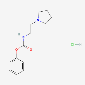 molecular formula C13H19ClN2O2 B2619627 phenyl N-[2-(1-pyrrolidinyl)ethyl]carbamate hydrochloride CAS No. 1170129-51-7