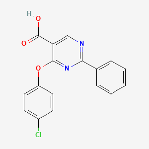4-(4-Chlorophenoxy)-2-phenyl-5-pyrimidinecarboxylic acid
