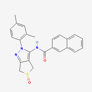 molecular formula C24H21N3O2S B2619637 N-(2-(2,4-dimethylphenyl)-5-oxido-4,6-dihydro-2H-thieno[3,4-c]pyrazol-3-yl)-2-naphthamide CAS No. 1020246-30-3