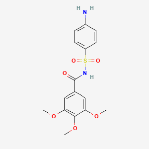 molecular formula C16H18N2O6S B2619638 N-((4-aminophenyl)sulfonyl)-3,4,5-trimethoxybenzamide CAS No. 93020-31-6