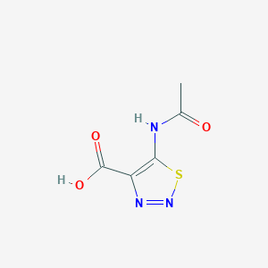 molecular formula C5H5N3O3S B2619641 5-(Acetylamino)-1,2,3-thiadiazole-4-carboxylic acid CAS No. 1416447-93-2