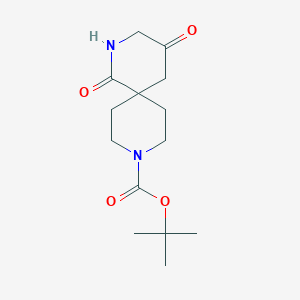 molecular formula C14H22N2O4 B2619645 Tert-butyl 1,4-dioxo-2,9-diazaspiro[5.5]undecane-9-carboxylate CAS No. 2219371-02-3