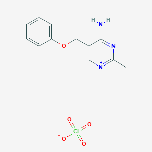 4-Mino-1,2-dimethyl-5-(phenoxymethyl)pyrimidin-1-ium perchlorate