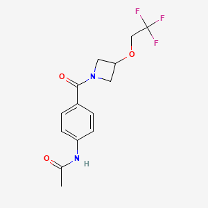 N-(4-(3-(2,2,2-trifluoroethoxy)azetidine-1-carbonyl)phenyl)acetamide