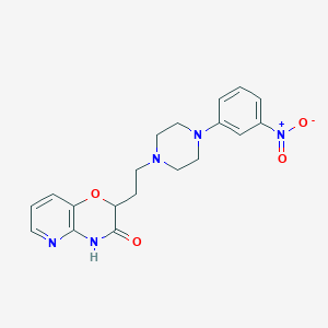 molecular formula C19H21N5O4 B2619660 2-{2-[4-(3-nitrophenyl)piperazin-1-yl]ethyl}-2H,3H,4H-pyrido[3,2-b][1,4]oxazin-3-one CAS No. 1263386-35-1
