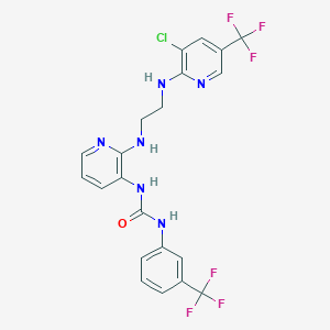 N-{2-[(2-{[3-chloro-5-(trifluoromethyl)-2-pyridinyl]amino}ethyl)amino]-3-pyridinyl}-N'-[3-(trifluoromethyl)phenyl]urea