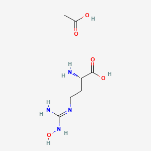 molecular formula C7H16N4O5 B2619669 nor-NOHA (monoacetate) CAS No. 2250019-93-1