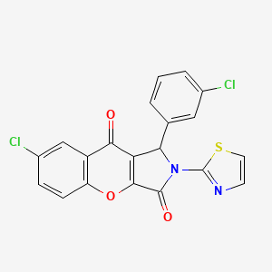 7-Chloro-1-(3-chlorophenyl)-2-(thiazol-2-yl)-1,2-dihydrochromeno[2,3-c]pyrrole-3,9-dione