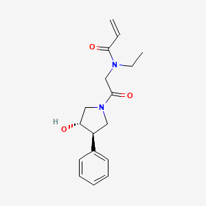 N-Ethyl-N-[2-[(3S,4R)-3-hydroxy-4-phenylpyrrolidin-1-yl]-2-oxoethyl]prop-2-enamide