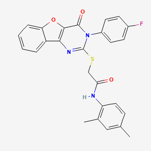 N-(2,4-dimethylphenyl)-2-{[3-(4-fluorophenyl)-4-oxo-3,4-dihydro[1]benzofuro[3,2-d]pyrimidin-2-yl]sulfanyl}acetamide