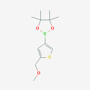 molecular formula C12H19BO3S B2619683 2-[5-(Methoxymethyl)thiophen-3-yl]-4,4,5,5-tetramethyl-1,3,2-dioxaborolane CAS No. 2246778-03-8