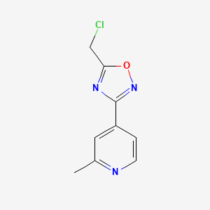 molecular formula C9H8ClN3O B2619706 5-(Chloromethyl)-3-(2-methylpyridin-4-yl)-1,2,4-oxadiazole CAS No. 1934642-24-6