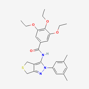 N-(2-(3,5-dimethylphenyl)-4,6-dihydro-2H-thieno[3,4-c]pyrazol-3-yl)-3,4,5-triethoxybenzamide