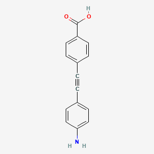 molecular formula C15H11NO2 B2619721 4-((4-Aminophenyl)ethynyl)benzoic acid CAS No. 910467-92-4