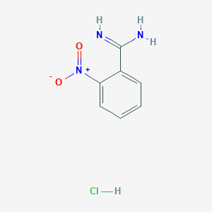 molecular formula C7H8ClN3O2 B2619726 2-Nitrobenzene-1-carboximidamide hydrochloride CAS No. 64633-88-1