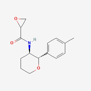 N-[(2S,3R)-2-(4-Methylphenyl)oxan-3-yl]oxirane-2-carboxamide