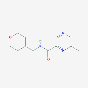 molecular formula C12H17N3O2 B2619742 6-methyl-N-[(oxan-4-yl)methyl]pyrazine-2-carboxamide CAS No. 2415499-83-9