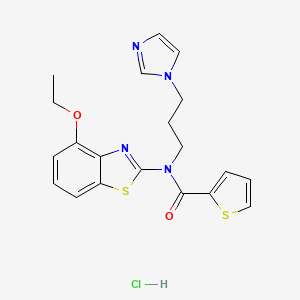 N-(3-(1H-imidazol-1-yl)propyl)-N-(4-ethoxybenzo[d]thiazol-2-yl)thiophene-2-carboxamide hydrochloride