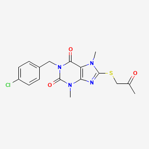 1-(4-chlorobenzyl)-3,7-dimethyl-8-((2-oxopropyl)thio)-1H-purine-2,6(3H,7H)-dione