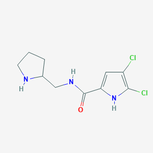 4,5-dichloro-N-[(pyrrolidin-2-yl)methyl]-1H-pyrrole-2-carboxamide