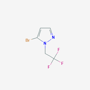 molecular formula C5H4BrF3N2 B2619773 5-Bromo-1-(2,2,2-trifluoroethyl)-1H-pyrazole CAS No. 1936665-00-7