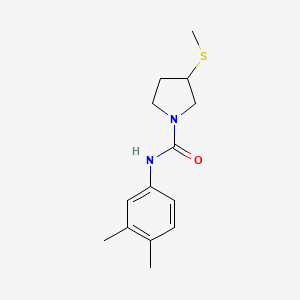 molecular formula C14H20N2OS B2619776 N-(3,4-dimethylphenyl)-3-(methylsulfanyl)pyrrolidine-1-carboxamide CAS No. 2097884-51-8