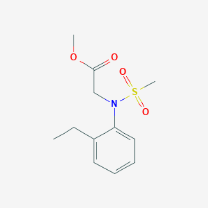 molecular formula C12H17NO4S B2619785 methyl 2-(2-ethyl-N-methylsulfonylanilino)acetate CAS No. 425624-85-7