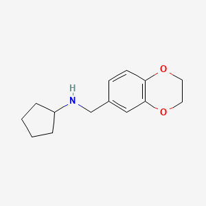 N-(2,3-dihydro-1,4-benzodioxin-6-ylmethyl)cyclopentanamine