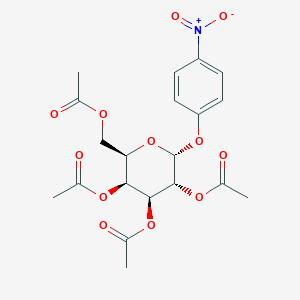 molecular formula C₂₀H₂₃NO₁₂ B026198 [(2R,3S,4S,5R,6R)-3,4,5-triacetyloxy-6-(4-nitrophenoxy)oxan-2-yl]methyl acetate CAS No. 17042-39-6