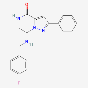 7-[(4-fluorobenzyl)amino]-2-phenyl-6,7-dihydropyrazolo[1,5-a]pyrazin-4(5H)-one