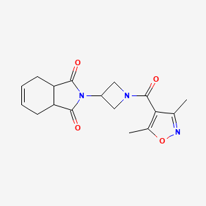 molecular formula C17H19N3O4 B2619804 2-(1-(3,5-dimethylisoxazole-4-carbonyl)azetidin-3-yl)-3a,4,7,7a-tetrahydro-1H-isoindole-1,3(2H)-dione CAS No. 2034235-21-5