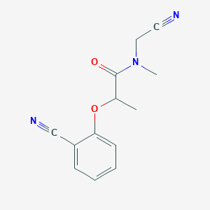 molecular formula C13H13N3O2 B2619805 N-(cyanomethyl)-2-(2-cyanophenoxy)-N-methylpropanamide CAS No. 1311938-28-9
