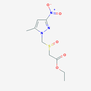 ethyl {[(5-methyl-3-nitro-1H-pyrazol-1-yl)methyl]sulfinyl}acetate