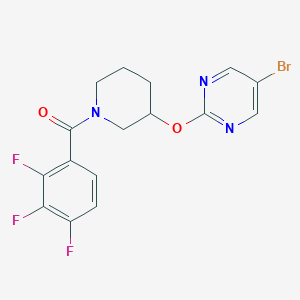 molecular formula C16H13BrF3N3O2 B2619811 (3-((5-Bromopyrimidin-2-yl)oxy)piperidin-1-yl)(2,3,4-trifluorophenyl)methanone CAS No. 2034430-89-0