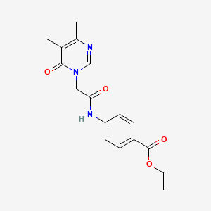molecular formula C17H19N3O4 B2619814 ethyl 4-(2-(4,5-dimethyl-6-oxopyrimidin-1(6H)-yl)acetamido)benzoate CAS No. 1251604-44-0