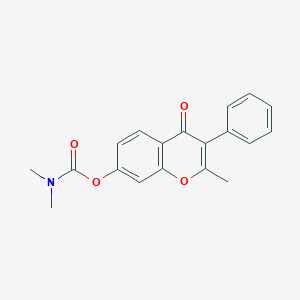 molecular formula C19H17NO4 B2619816 2-methyl-4-oxo-3-phenyl-4H-chromen-7-yl dimethylcarbamate CAS No. 859137-21-6