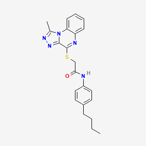 molecular formula C22H23N5OS B2619818 N-(4-butylphenyl)-2-((1-methyl-[1,2,4]triazolo[4,3-a]quinoxalin-4-yl)thio)acetamide CAS No. 1357718-79-6