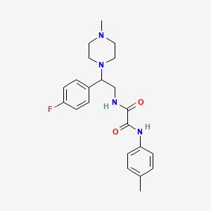 molecular formula C22H27FN4O2 B2619819 N1-(2-(4-fluorophenyl)-2-(4-methylpiperazin-1-yl)ethyl)-N2-(p-tolyl)oxalamide CAS No. 898432-12-7