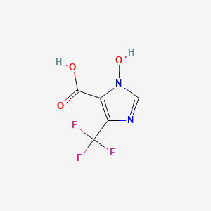 molecular formula C5H3F3N2O3 B2619823 3-Hydroxy-5-(trifluoromethyl)imidazole-4-carboxylic acid CAS No. 2411199-05-6